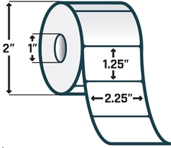 Zebra 800322-125 Direct Thermal Paper Label Z-Perform 4000D - Sun